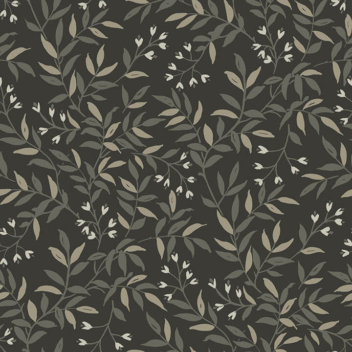 Olivia Black Peel and Stick Wallpaper