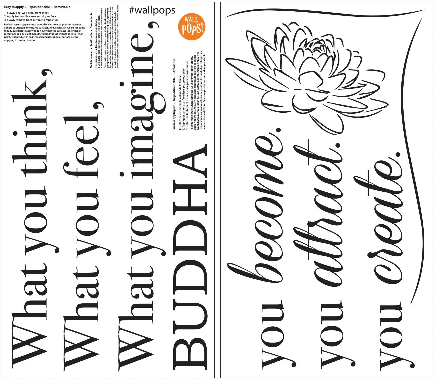 Become What You Think Wall Decals