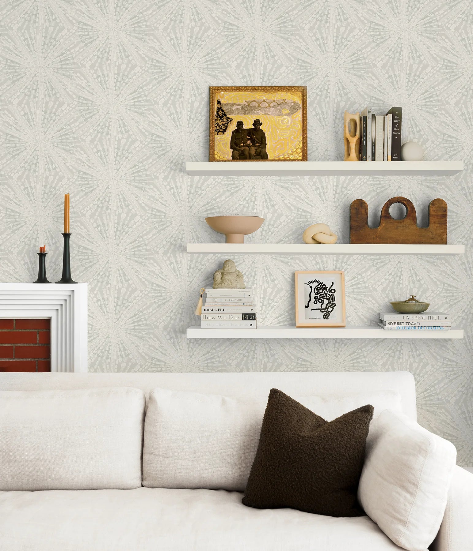 LiLi WhittWhitt Sunburst Peel and Stick Wallpaper