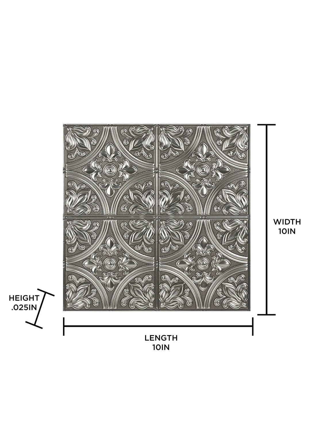 Chelsea Faux Metallic Tiles Peel and Stick Tiles