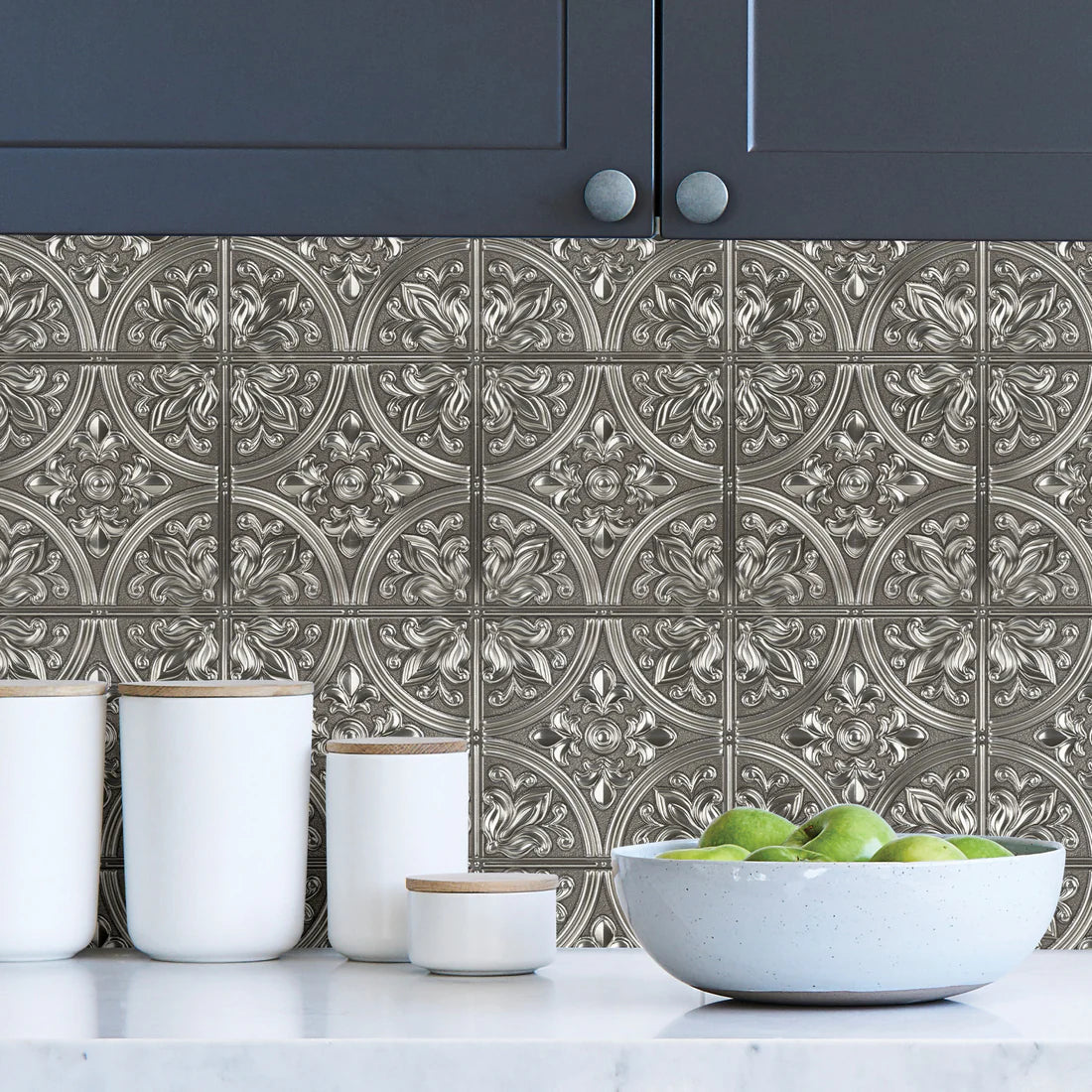 Chelsea Faux Metallic Tiles Peel and Stick Tiles