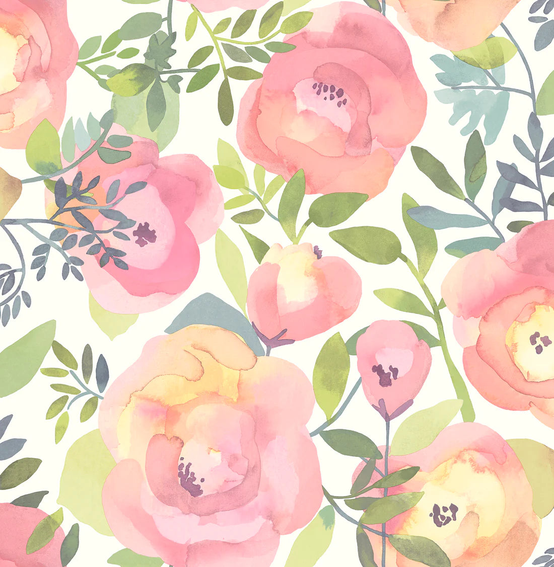 Peachy Keen Peel and Stick Wallpaper