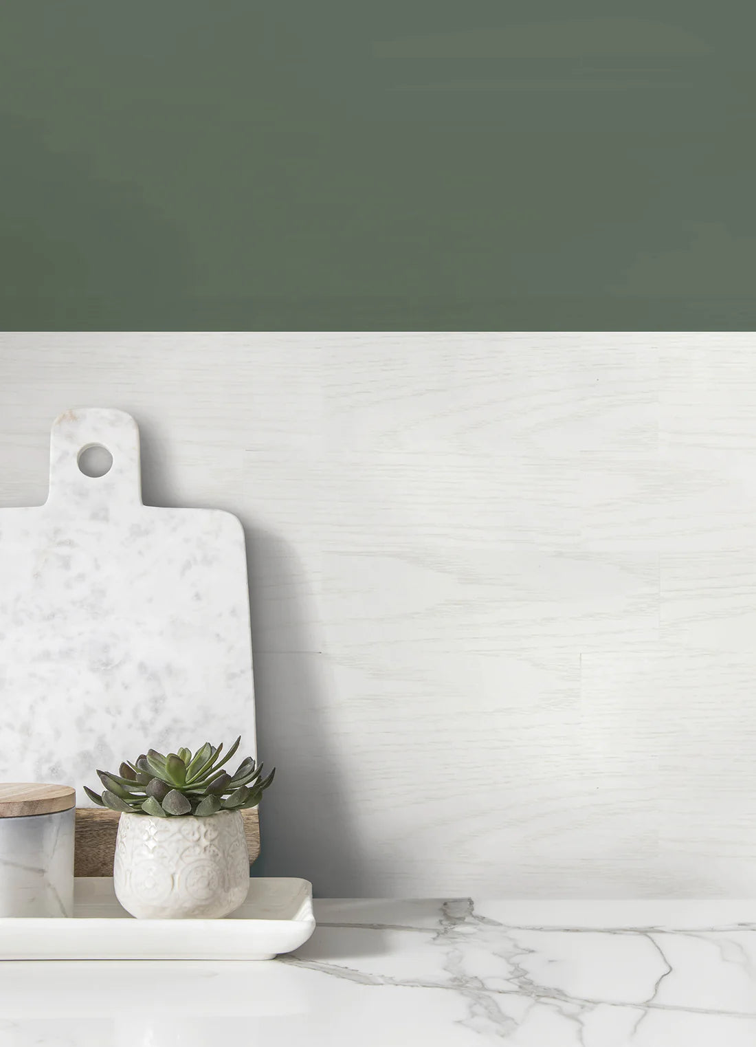 Faux Wood Whitewash Peel and Stick Wall Tiles